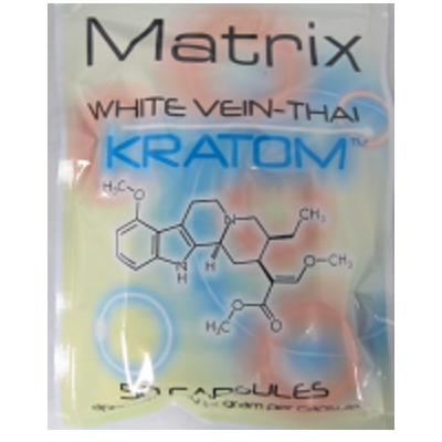 White Vein Thai Kratom 50 Capsules per Package